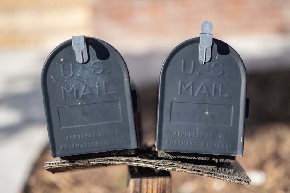 Illustrative photograph of mail Boxes